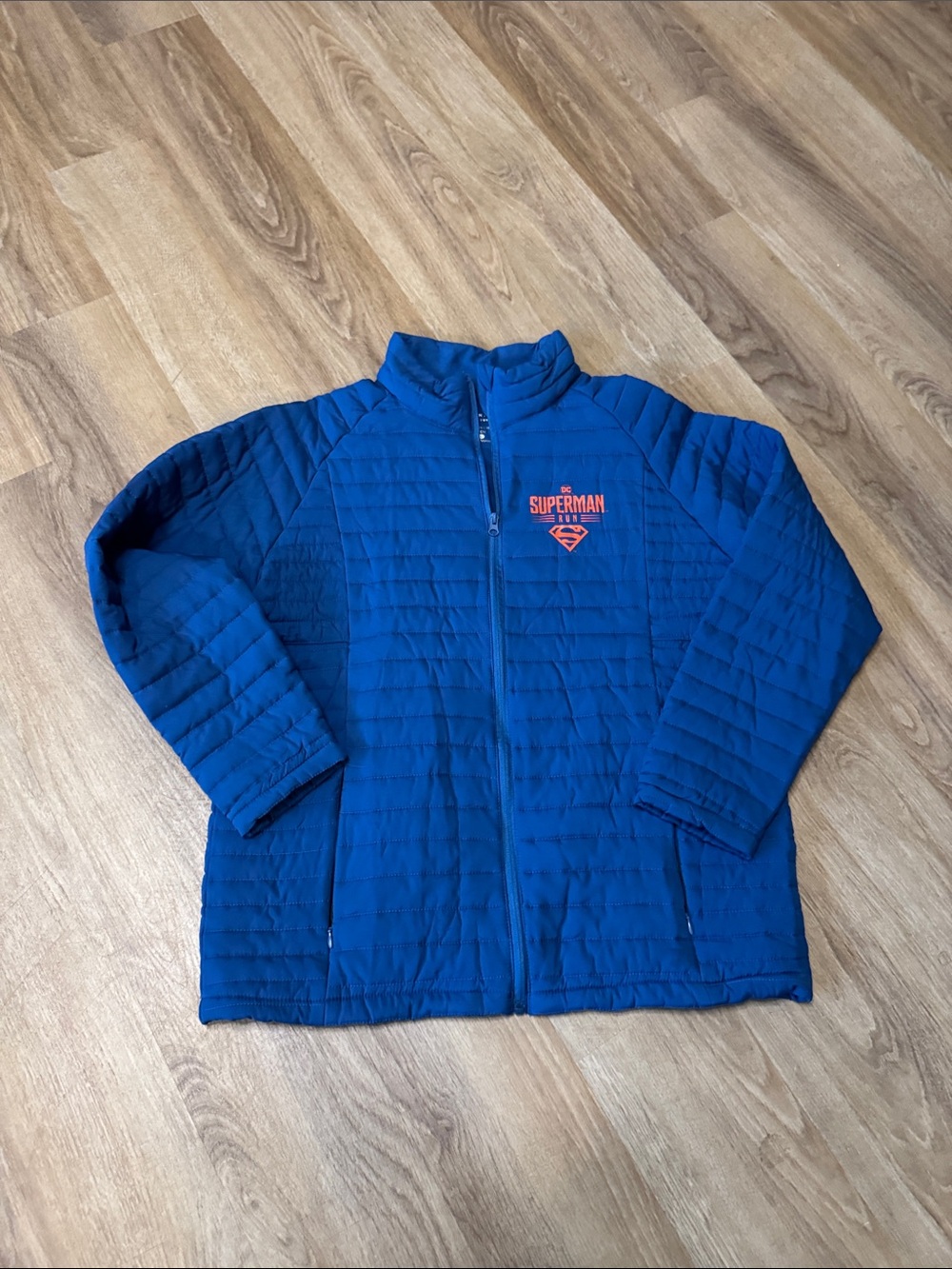 DC Blue Quilted Jacket lightweight from DC run Superman never worn